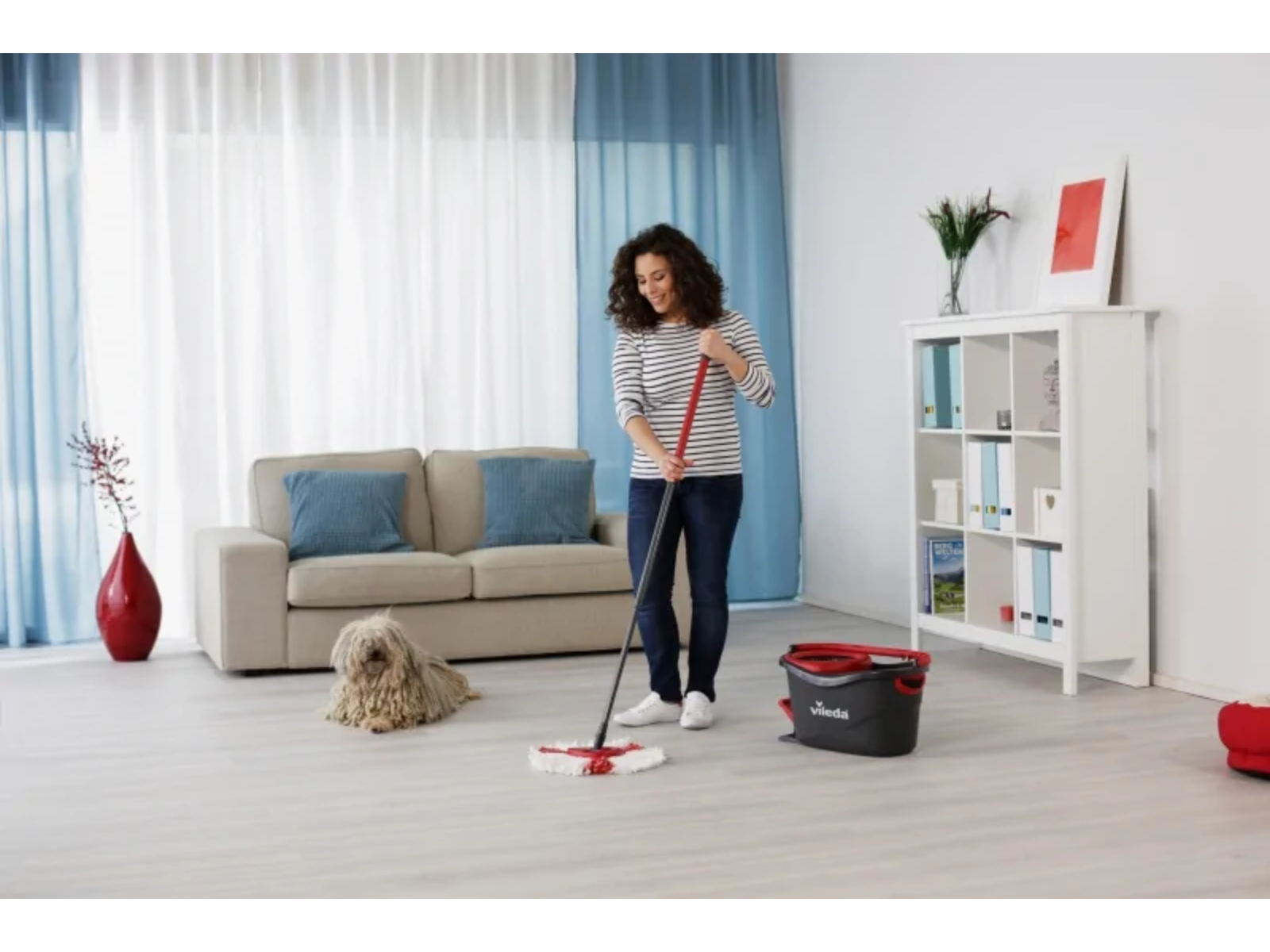 BOX Vileda Mop obrotowy TURBO Easy Wring & Clean 163422